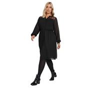 Yours Curve Lace Dobby Midi Dress - Women's - Plus Size Curve Black