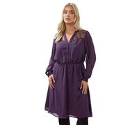 Yours Curve Lace Dobby Midi Dress - Women's - Plus Size Curve Purple