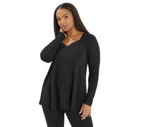 Yours Curve Lace Insert Swing Top - Women's - Plus Size Curve