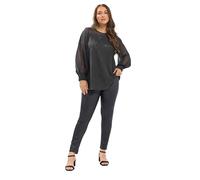Yours Curve Lace Panel Blouse - Women's - Plus Size Curve Black