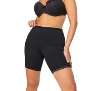 Yours Curve Lace Trim Anti Chafing High Waisted Shorts - Women's - Plus Size Curve Black