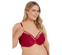 Lace Underwired Bra Yours Red 48E