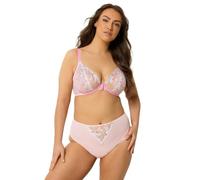 Yours Curve Lace Underwired Non Padded Bra - Women's - Plus Size Curve Pink