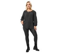 Yours Curve Lattice Tie Front Blouse - Women's - Plus Size Curve Black
