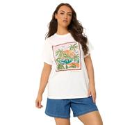 Yours Curve 'Le Soleil' Graphic Print T-Shirt - Women's - Plus Size Curve
