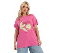 Yours Curve 'Le Soleil' Graphic Print T-Shirt - Women's - Plus Size Curve
