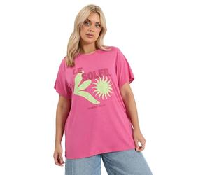 Yours Curve 'Le Soleil' Graphic Print T-Shirt - Women's - Plus Size Curve