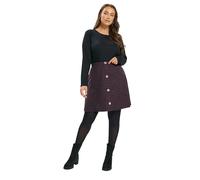 Yours Curve Leopard Button Front Mini Skirt - Women's - Plus Size Curve Purple