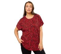 Yours Curve Leopard Drop Shoulder Top - Women's - Plus Size Curve