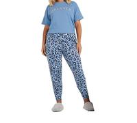 Yours Curve Leopard Print Cuffed Pyjama Bottoms - Women's - Plus Size Curve