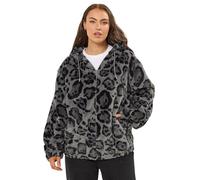 Yours Curve Leopard Print Faux Fur Hooded Jacket - Women's - Plus Size Curve