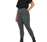 Yours Curve Leopard Print Jeggings - Women's - Plus Size Curve Grey