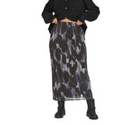 Yours Curve Leopard Print Mesh Tube Skirt - Women's - Plus Size Curve Grey