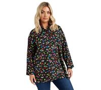 Yours Curve Leopard Print Oversized Shirt - Women's - Plus Size Curve Black