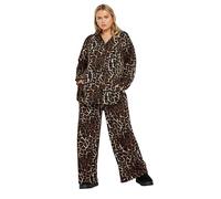 Yours Curve Leopard Print Shirt - Women's - Plus Size Curve Brown