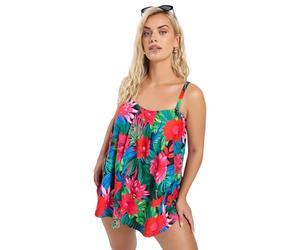Yours Curve Leopard Print Tankini Top - Women's - Plus Size Curve