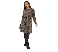 Yours Curve Leopard Ribbed Tunic Dress - Women's - Plus Size Curve