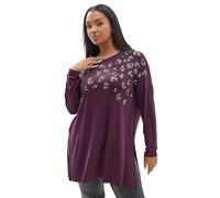 Yours Women's Leopard Sequin Long Sleeve Top in Purple | Size: 34-36 Yours Purple 34-36