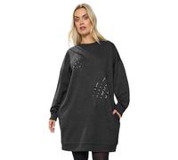 Yours Curve Leopard Slash Sweatshirt Dress - Women's - Plus Size Curve