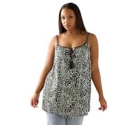 Yours Curve Leopard Tassel Cami Vest Top - Women's - Plus Size Curve