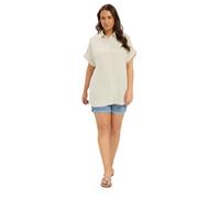Yours Curve Light Blue Grown On Sleeve Shirt - Women's - Plus Size Curve