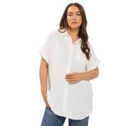 Yours Curve Light Blue Grown On Sleeve Shirt - Women's - Plus Size Curve