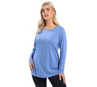 Yours Curve Light Long Sleeve T-Shirt - Women's - Plus Size Curve Blue