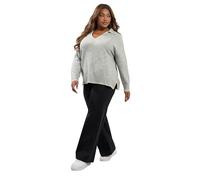Yours Curve Light Pink Blanket Stitch Collared Jumper - Women's - Plus Size Curve