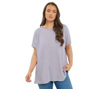 Yours Curve Lilac Purple Ribbed Swing T-Shirt - Women's - Plus Size Curve