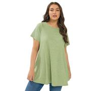 Yours Curve Lilac Purple Ribbed Swing T-Shirt - Women's - Plus Size Curve