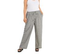 Yours Curve Linen Look Trousers - Women's - Plus Size Curve