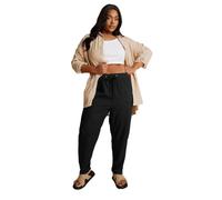 Yours Curve Linen Tie Front Tapered Joggers - Women's - Plus Size Curve