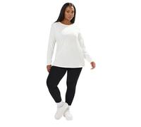 Yours Curve Long Sleeve Core T-Shirt - Women's - Plus Size Curve White