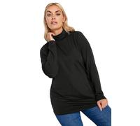 Yours Curve Long Sleeve Turtle Neck Top - Women's - Plus Size Curve Black