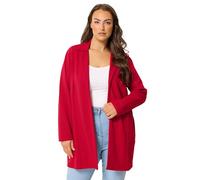 Yours Curve Longline Blazer - Women's - Plus Size Curve Red