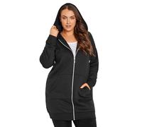 Longline Zip Hoodie Yours Black 20