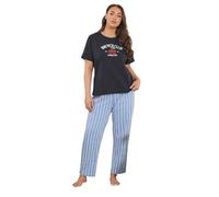 Yours Women's Cherry Graphic Sleep Top in Dark Navy | Size: 14/16