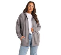 Yours Curve Mauve Purple Essential Zip Through Hoodie - Women's - Plus Size Curve