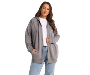 Yours Curve Mauve Purple Essential Zip Through Hoodie - Women's - Plus Size Curve