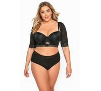Yours Curve Mesh Front Fastening Armwear Top - Women's - Plus Size Curve Black