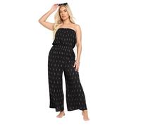 Yours Curve Metallic Bandeau Wide Leg Jumpsuit - Women's - Plus Size Curve