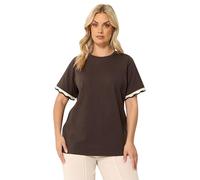 Yours Curve Metallic Crochet Trim T-Shirt - Women's - Plus Size Curve