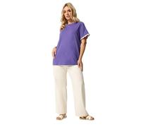 Yours Curve Metallic Crochet Trim T-Shirt - Women's - Plus Size Curve