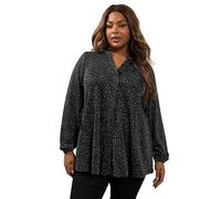 Yours Curve Metallic Pleated Top - Women's - Plus Size Curve Black