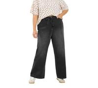 Yours Women's Tie Waist Jeans in Black | Size: 18R
