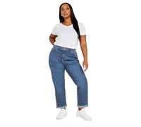 Yours Curve Mid Boyfriend Jeans - Women's - Plus Size Curve Blue