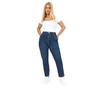 Yours Curve Mid Mom Jeans - Women's - Plus Size Curve Blue