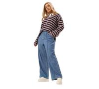 Yours Curve Mid Seam Front Wide Leg Jeans - Women's - Plus Size Curve Blue