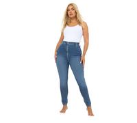 Yours Curve Mid Skinny Stretch Ava Jeans - Women's - Plus Size Curve Blue