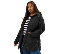Yours Curve Midi Quilted Padded Jacket - Women's - Plus Size Curve Black